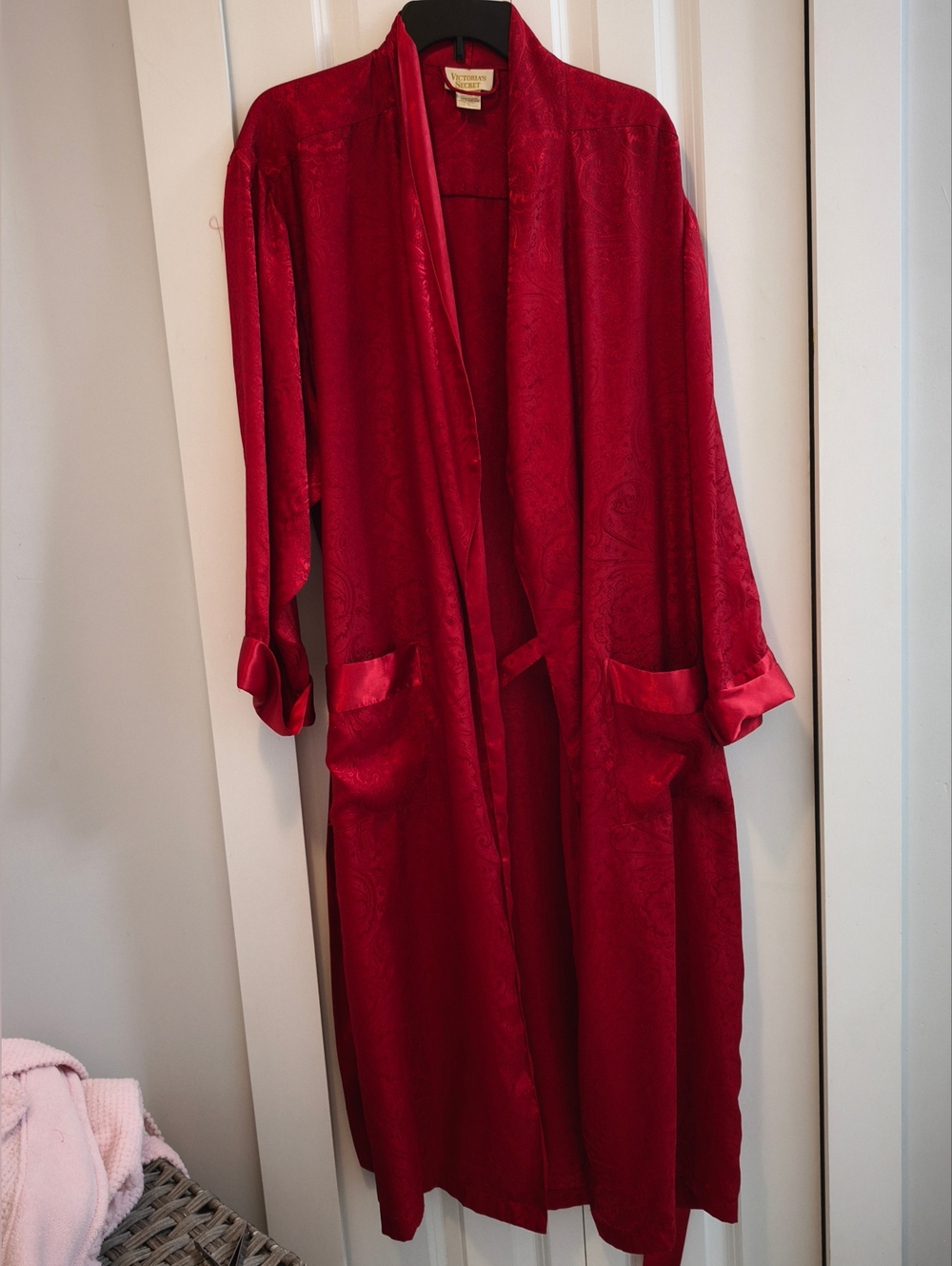 Victoria Secret Vintage Red Jacquard Robe